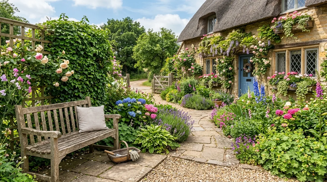 Soft Flower Bed With Rustic Texture